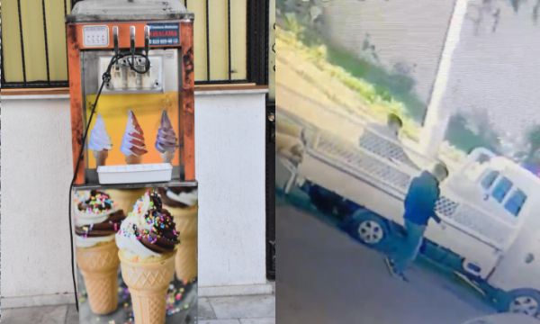 Güpegündüz 150 kiloluk dondurma makinesini çaldılar!